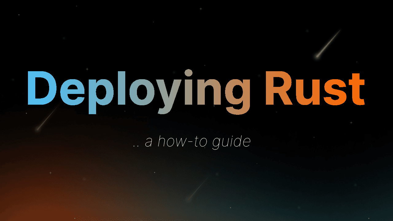 Deploying Rust web applications